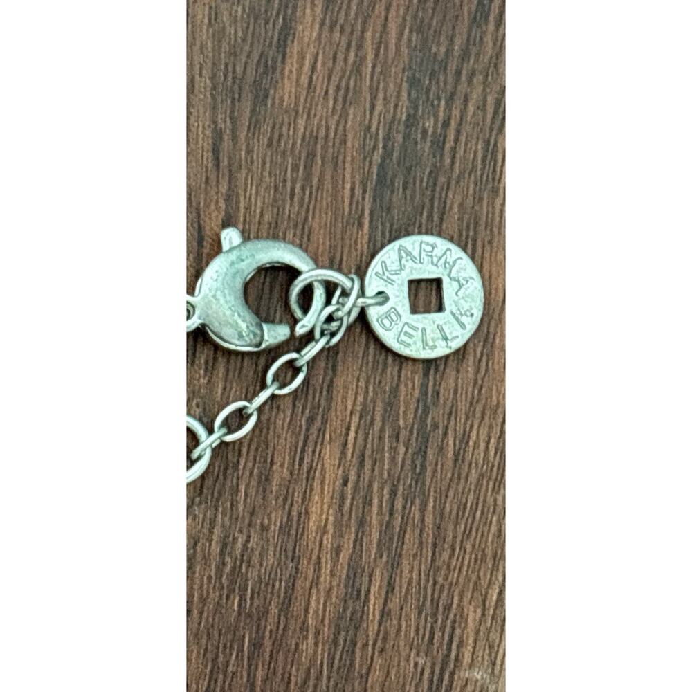 Boho Southwestern Cross Necklace Silver-Tone Karma Belle Navajo Pearl Style - Picture 2 of 7